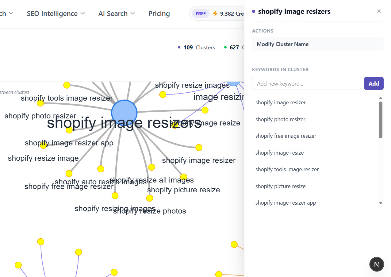 Cluster UI